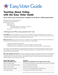 Teaching About Voting with the Easy Voter Guide