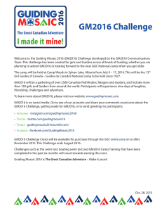 GM2016 Challenge - Girl Guides of Canada