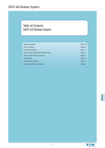 SASY 60i Busbar System Table of Contents SASY 60i