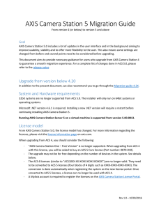 AXIS Camera Station 5 Migration Guide