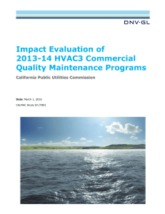 Impact Evaluation of 2013-2014 HVAC