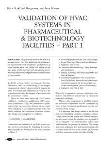 validation of hvac systems in pharmaceutical