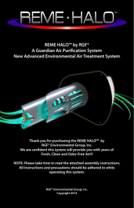 REME HALO™ by RGF® A Guardian Air Purification System New