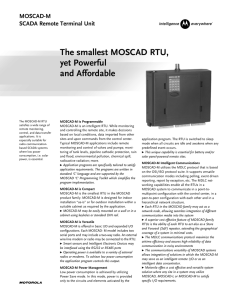 The smallest MOSCAD RTU, yet Powerful and Affordable
