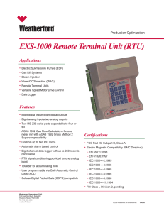 EXS-1000 Remote Terminal Unit (RTU)