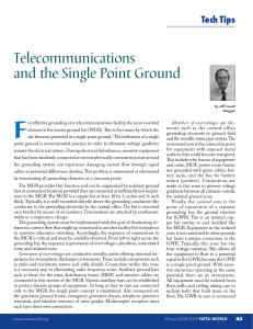 Telecommunications and the Single Point Ground