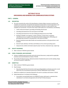 27-05-26 Grounding and Bonding for Communications Systems