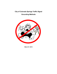 City of Colorado Springs Traffic Signal Grounding Methods