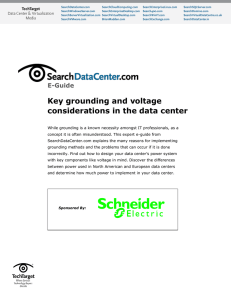 Key grounding and voltage considerations in the data center