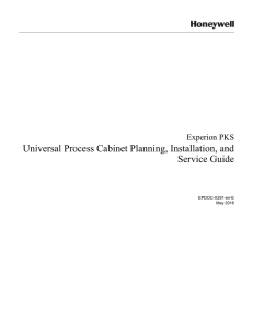 Universal Process Cabinet Planning, Installation, and Service Guide