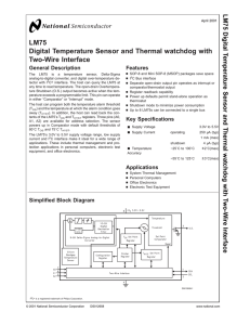 LM75 Digital Temperature Sensor and Thermal watchdog with Two
