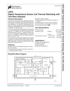 LM75 Digital Temperature Sensor and Thermal Watchdog