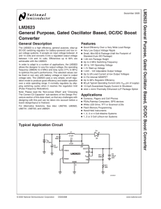 LM2623 General Purpose, Gated Oscillator Based, DC/DC Boost