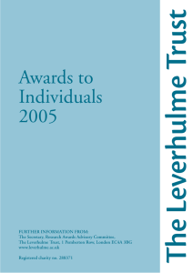 2005 - The Leverhulme Trust