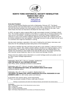 north york historical society newsletter march