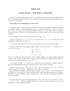 Math 251 Final Exam - Fall 2015