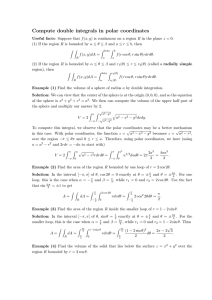 Compute double integrals in polar coordinates