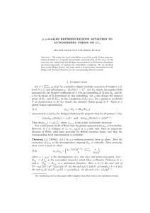(p, p)-GALOIS REPRESENTATIONS ATTACHED TO