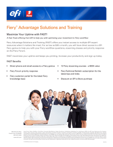 EFI Fiery Advantage solutions and training datasheet