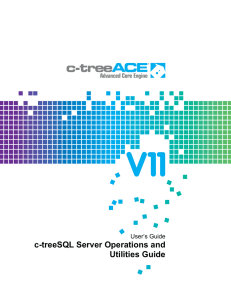 c-treeSQL Server Operations and Utilities Guide