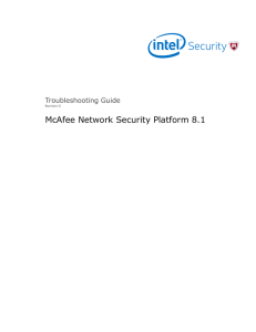 Network Security Platform 8.1 Troubleshooting Guide