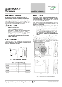 CLCM1T,2T,4T,5T,6T Wall Modules CAUTION