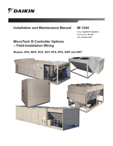 Field-Installation Control Wiring - IM 1244