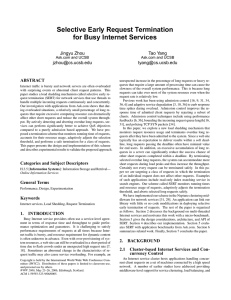 Selective Early Request Termination for Busy Internet Services