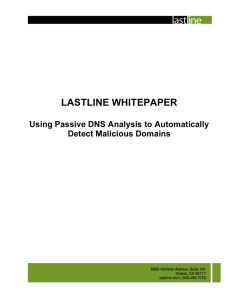 Using Passive DNS Analysis to Automatically Detect