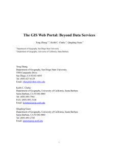 The GIS Web Portal: Beyond Data Services