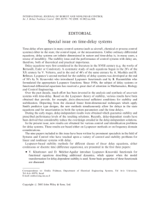 Special issue on time-delay systems