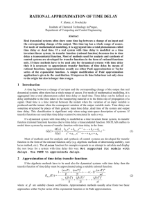 RATIONAL APPROXIMATION OF TIME DELAY