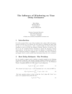 The Influence of Windowing on Time Delay Estimates