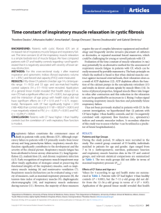 Time constant of inspiratory muscle relaxation in cystic fibrosis