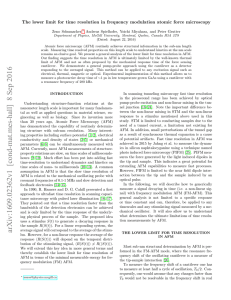 The lower limit for time resolution in frequency modulation atomic