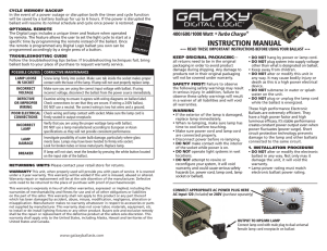 Galaxy 1000W Digital Logic Ballast Instructions 101713.indd