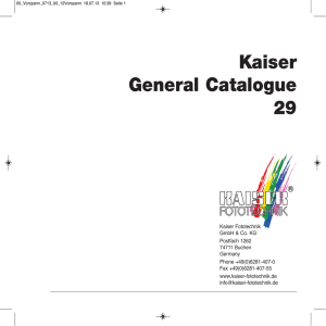Catalog - Kaiser Fototechnik