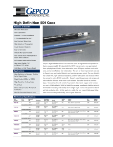 High Definition SDI Coax