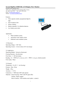 Savant DigiFlow 8300T-88, LCD Display Flow Monitor