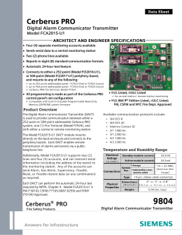 Cerberus Addressable Fire Panel Manual Fc924