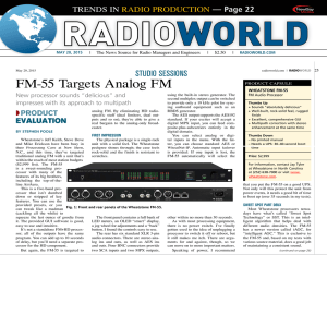 Radio World FM-55 Review by Stephen Poole