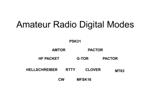 Amateur Radio Digital Modes