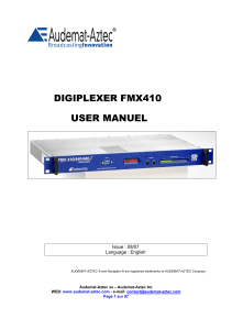 DIGIPLEXER FMX410 USER MANUEL