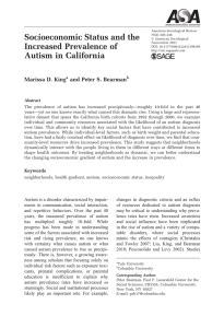 Socioeconomic Status and the Increased Prevalence of Autism in