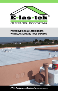 preserve granulated roofs with elastomeric roof coating