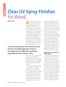 Clear UV Spray Finishes for Wood
