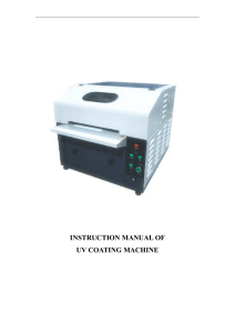 12 inches uv coating machine manual