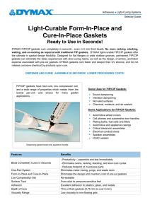 UV Curing Form-in-Place Gaskets Lit203EU