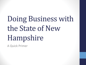 Doing Business with the State of New Hampshire