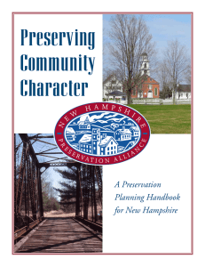 Preserving Community Character